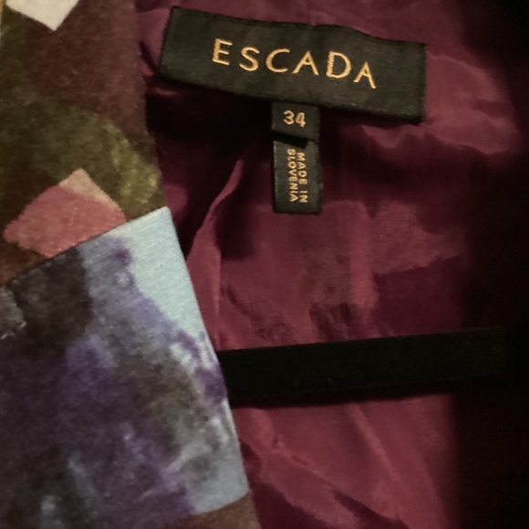 ESCADA Jacket Multi Colored (black, blue, white, green, yellow, purple) size 34 - Picture 2 of 3